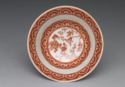 图片[2]-Tea bowl in overglaze red, inscribed with an imperial poem San Qing, Qing dynasty, Qianlong reign (1736-1795)-China Archive